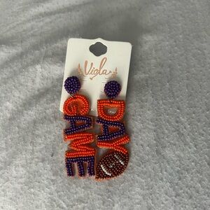 Viola Beaded Game Day Earrings